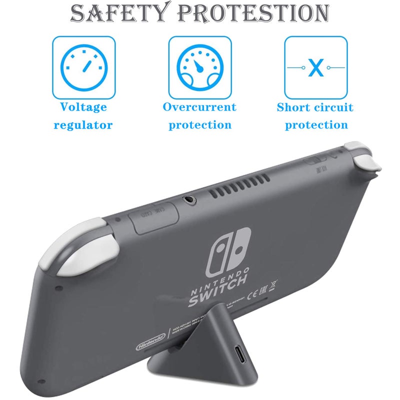 FANPL Charging Dock for Nintendo Switch Lite, Charging Stand Station Compatible with Nintendo Switch (Gray) - Image 3